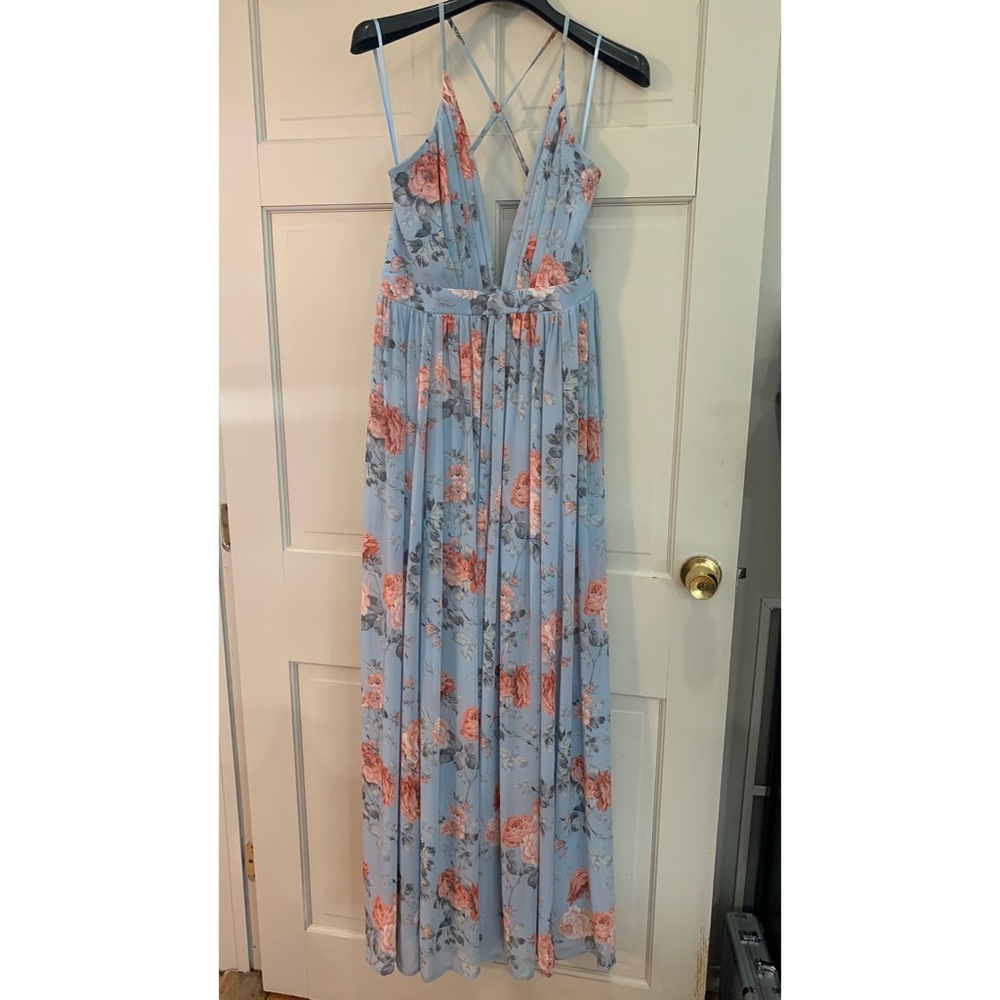 Windsor Light Blue Floral Maxi Dress